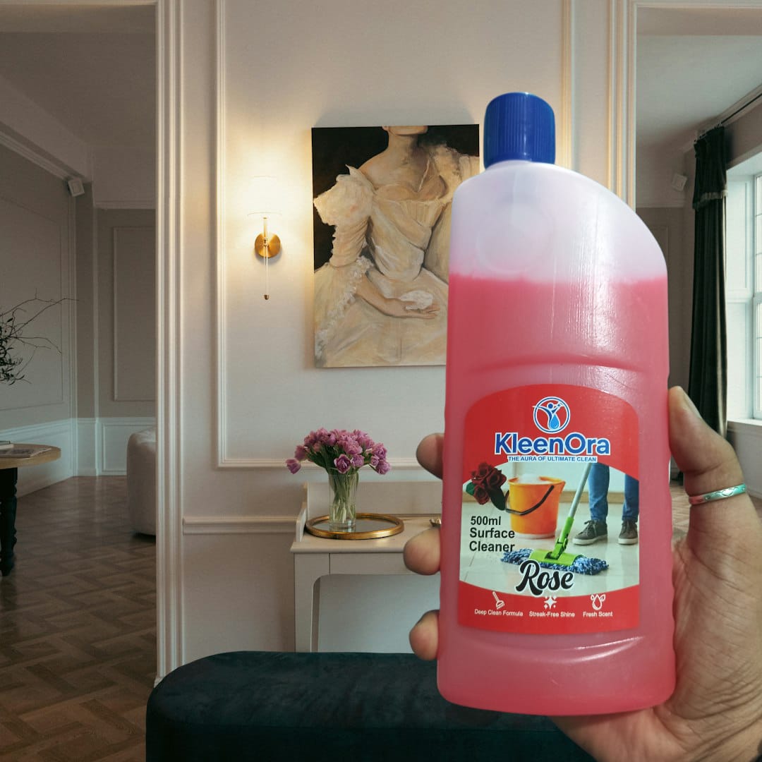 KleenOra Premium Home Cleaning Combo Pack – Toilet Cleaner, Surface Cleaner, Handwash, Dishwash, Glass Cleaner & White Phenyl (6 in 1 Pack)